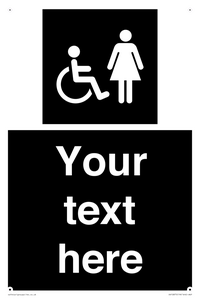 Custom information: black panel disabled and female